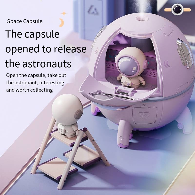 Humidificador de astronauta con luz nocturna y purificador de aire