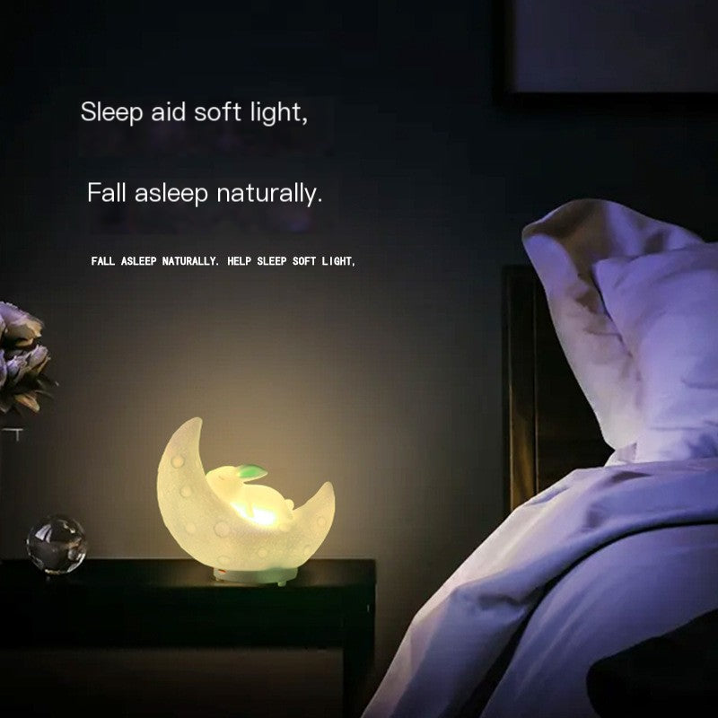 Bluetooth-Lautsprecher in Mond- und Kaninchenform mit bunten Lichtern