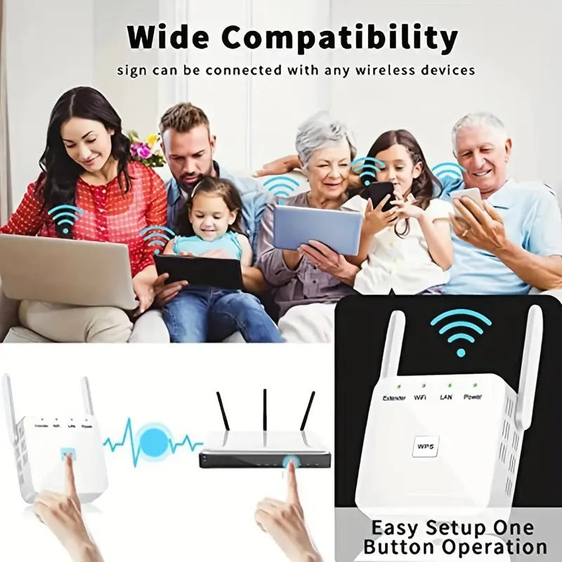 Amplificador y Repetidor de Señal WiFi Inalámbrico para el Hogar