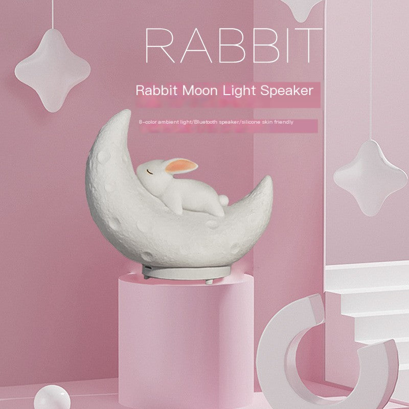 Bluetooth-Lautsprecher in Mond- und Kaninchenform mit bunten Lichtern